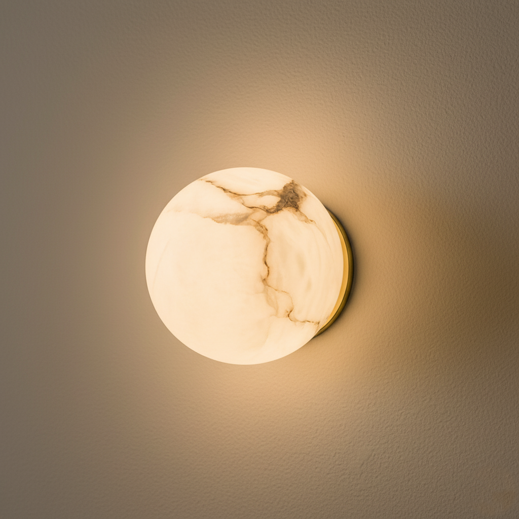 Plafonnier en albâtre - Lampe design et éclairage d’ambiance doux