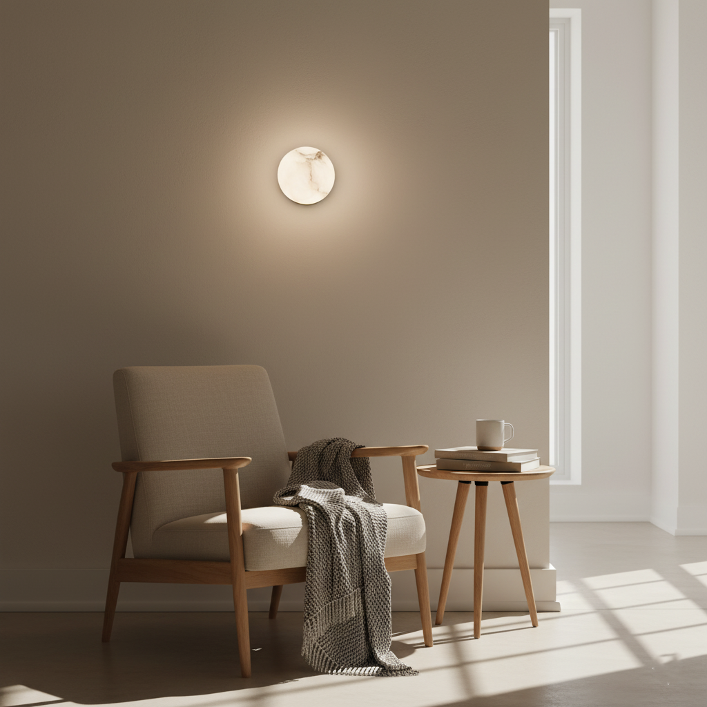 Plafonnier en albâtre - Lampe design et éclairage d’ambiance doux