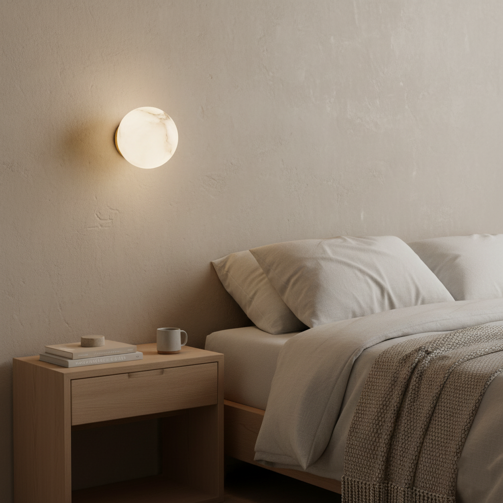 Plafonnier en albâtre - Lampe design et éclairage d’ambiance doux