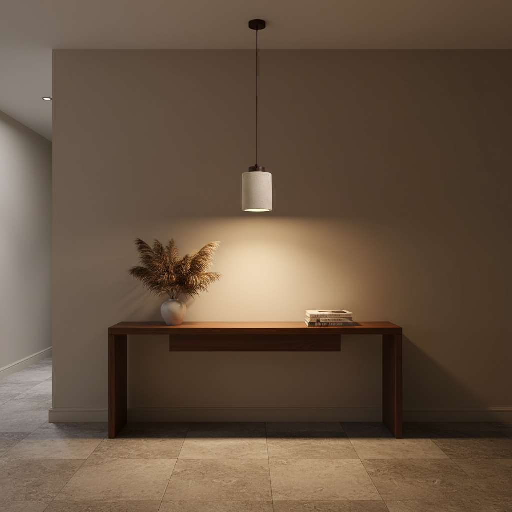 Lampada a sospensione in travertino – Pietra naturale nordica minimalista