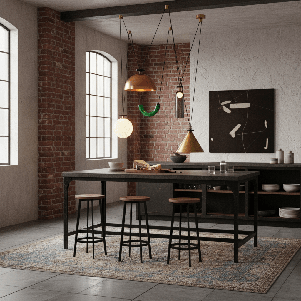 Moderne geometrische Pendelleuchte der Shape-Up-Serie