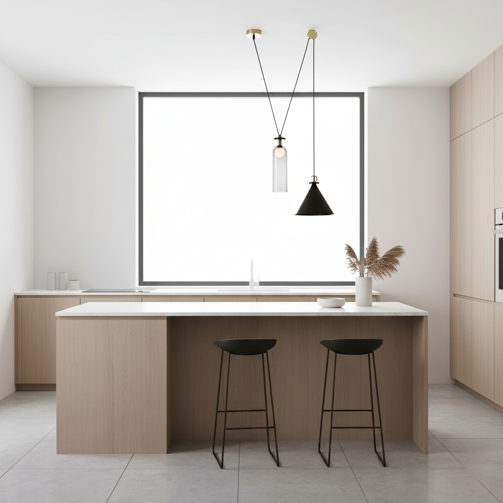 Moderne geometrische Pendelleuchte der Shape-Up-Serie