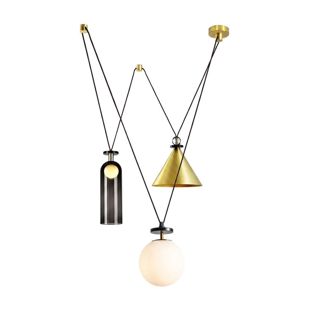 Moderne geometrische Pendelleuchte der Shape-Up-Serie