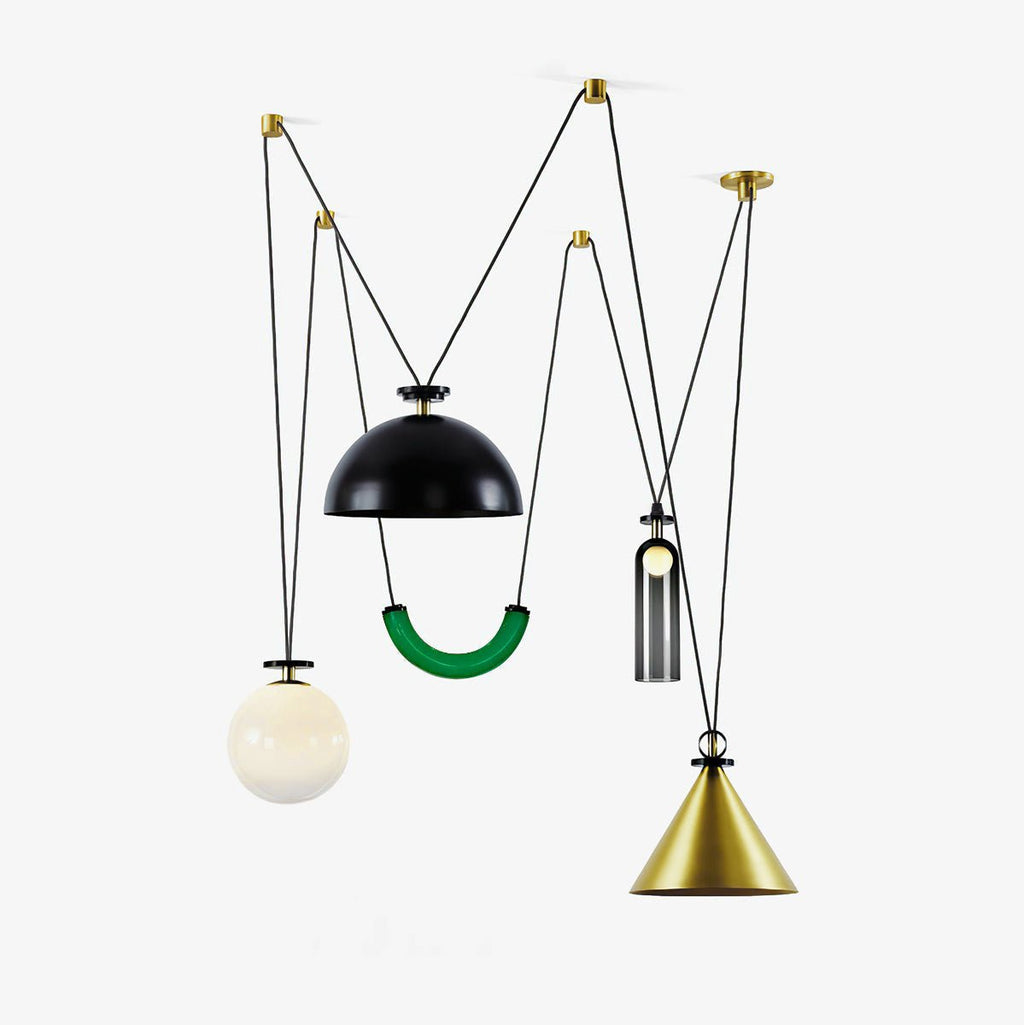 Moderne geometrische Pendelleuchte der Shape-Up-Serie