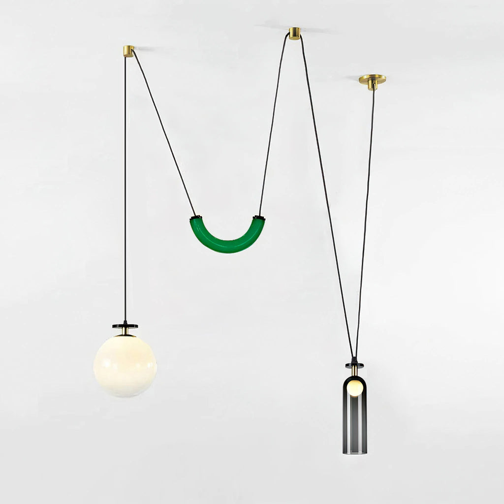 Moderne geometrische Pendelleuchte der Shape-Up-Serie