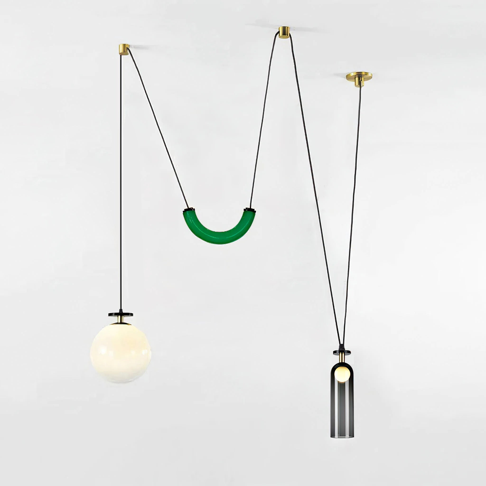 Moderne geometrische Pendelleuchte der Shape-Up-Serie