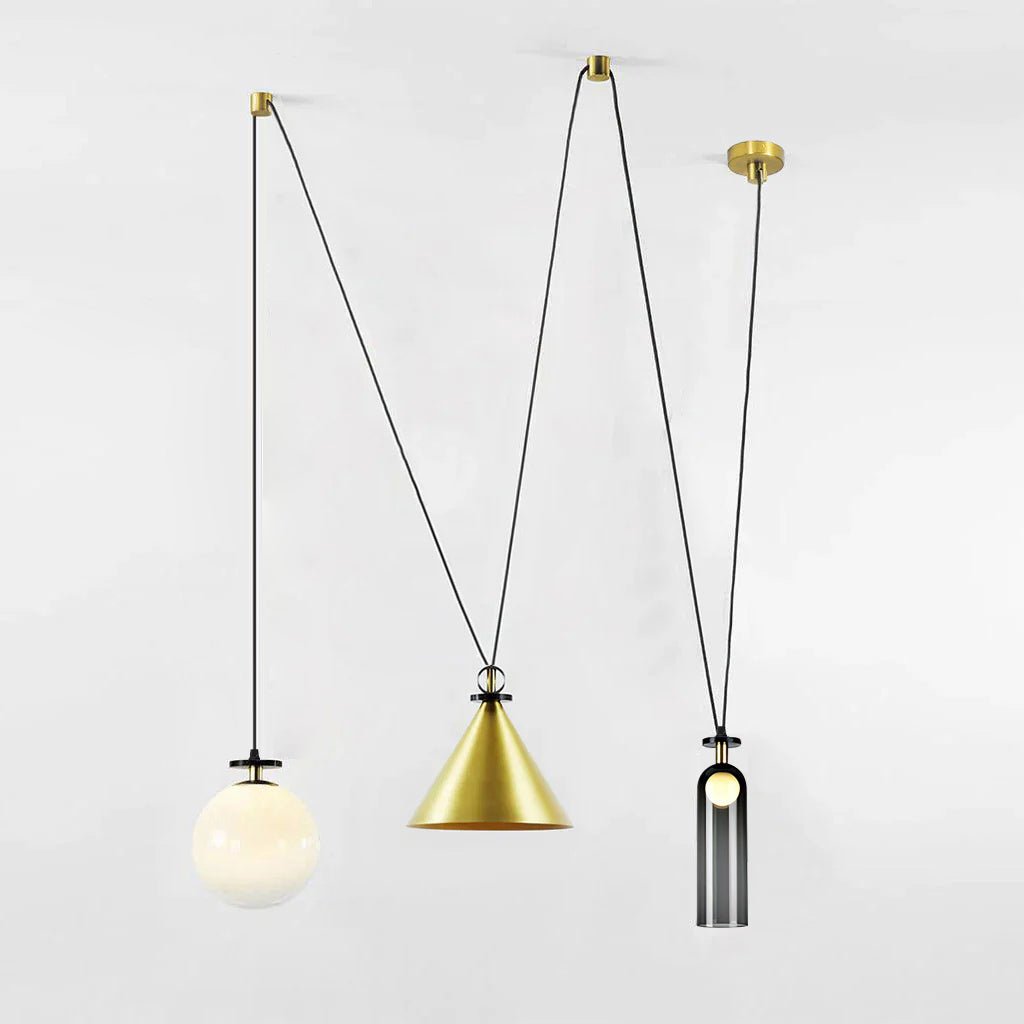 Moderne geometrische Pendelleuchte der Shape-Up-Serie