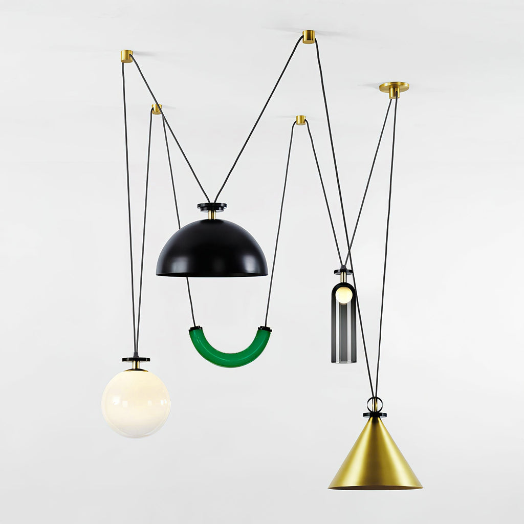 Moderne geometrische Pendelleuchte der Shape-Up-Serie