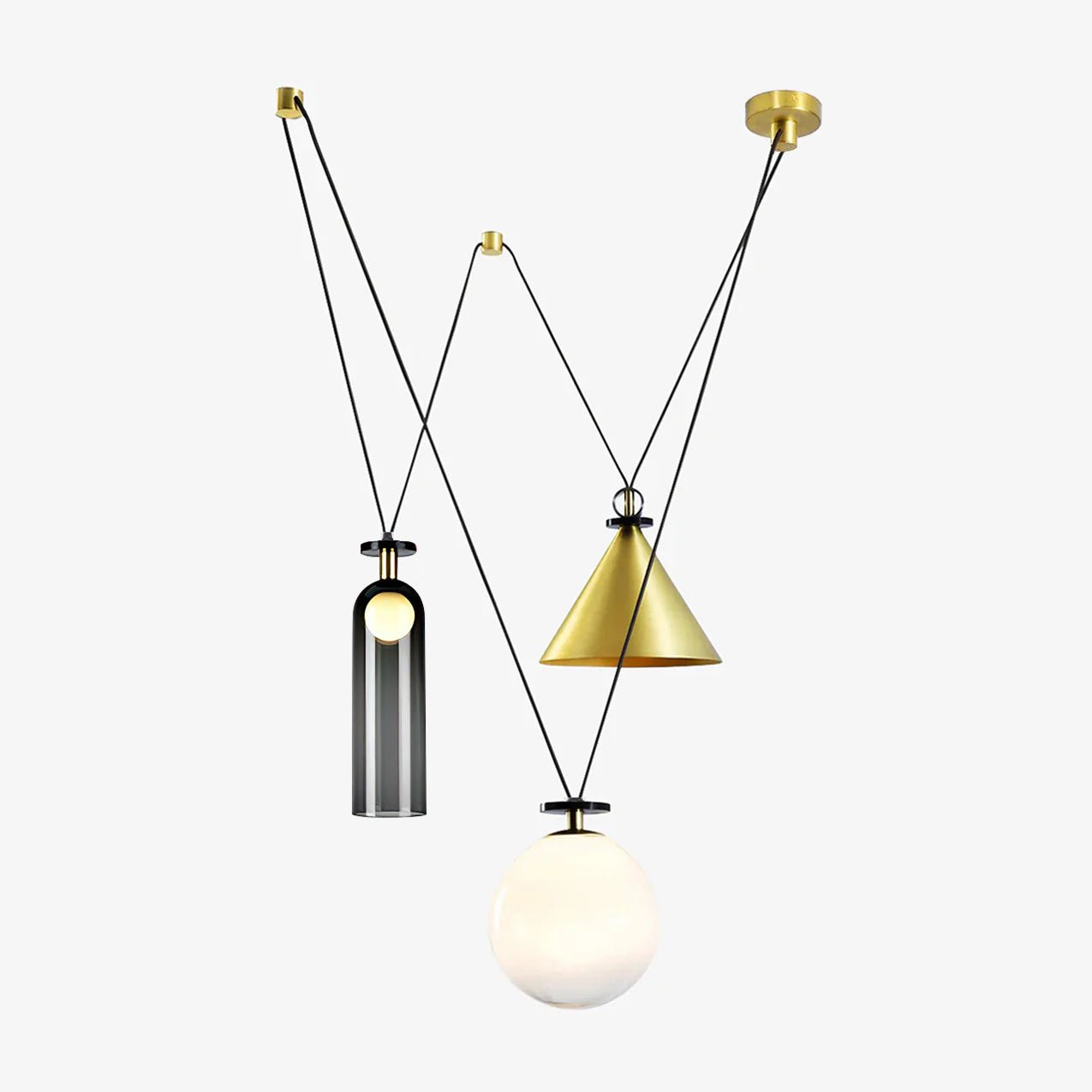 Moderne geometrische Pendelleuchte der Shape-Up-Serie