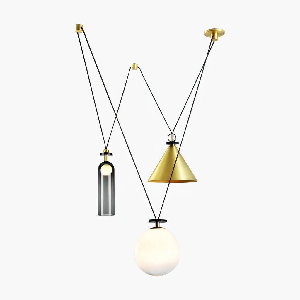 Moderne geometrische Pendelleuchte der Shape-Up-Serie