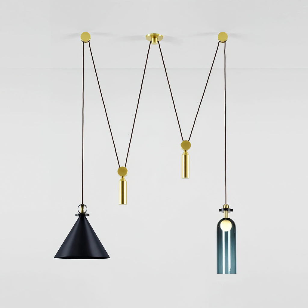 Moderne geometrische Pendelleuchte der Shape-Up-Serie