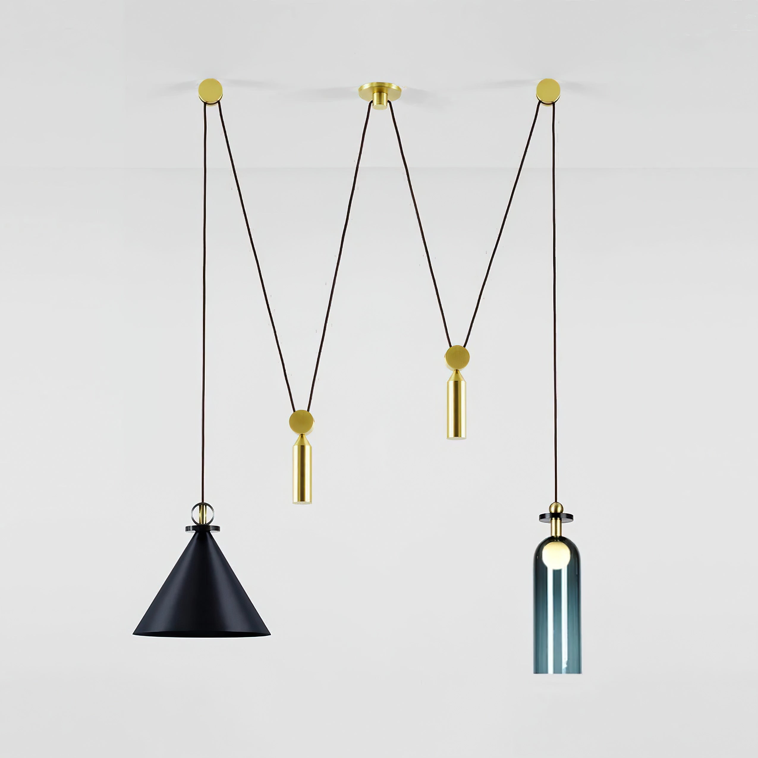 Moderne geometrische Pendelleuchte der Shape-Up-Serie