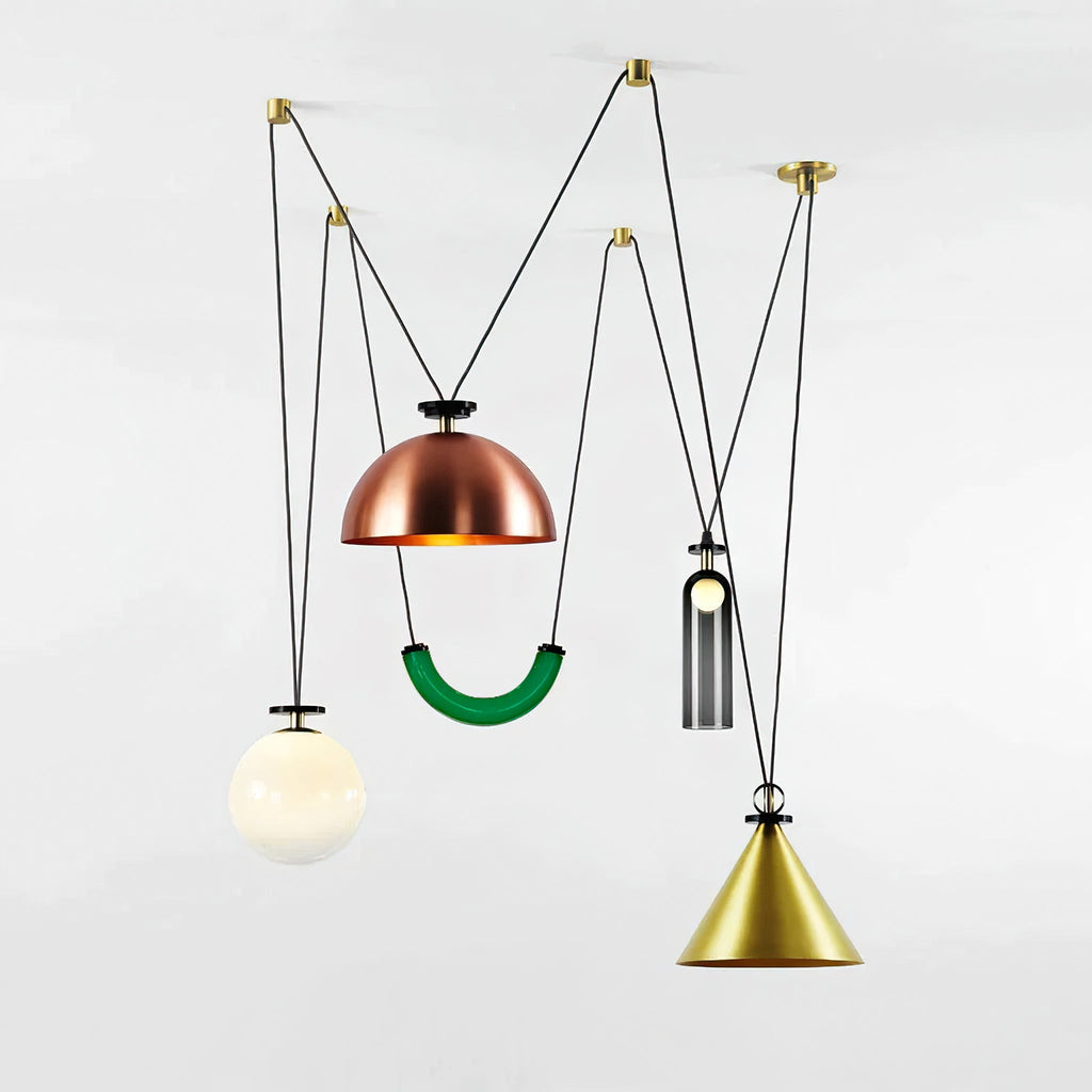 Moderne geometrische Pendelleuchte der Shape-Up-Serie