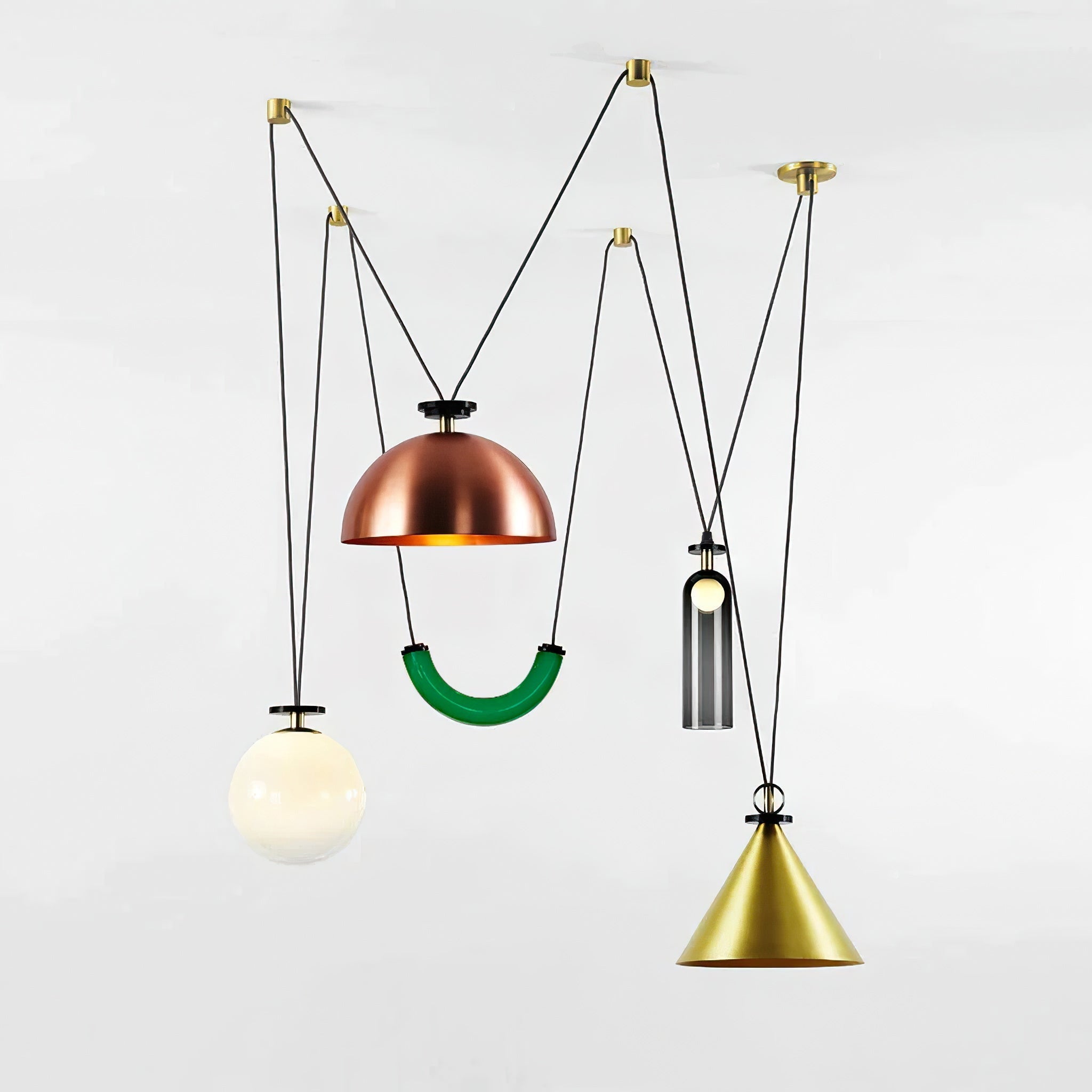 Moderne geometrische Pendelleuchte der Shape-Up-Serie