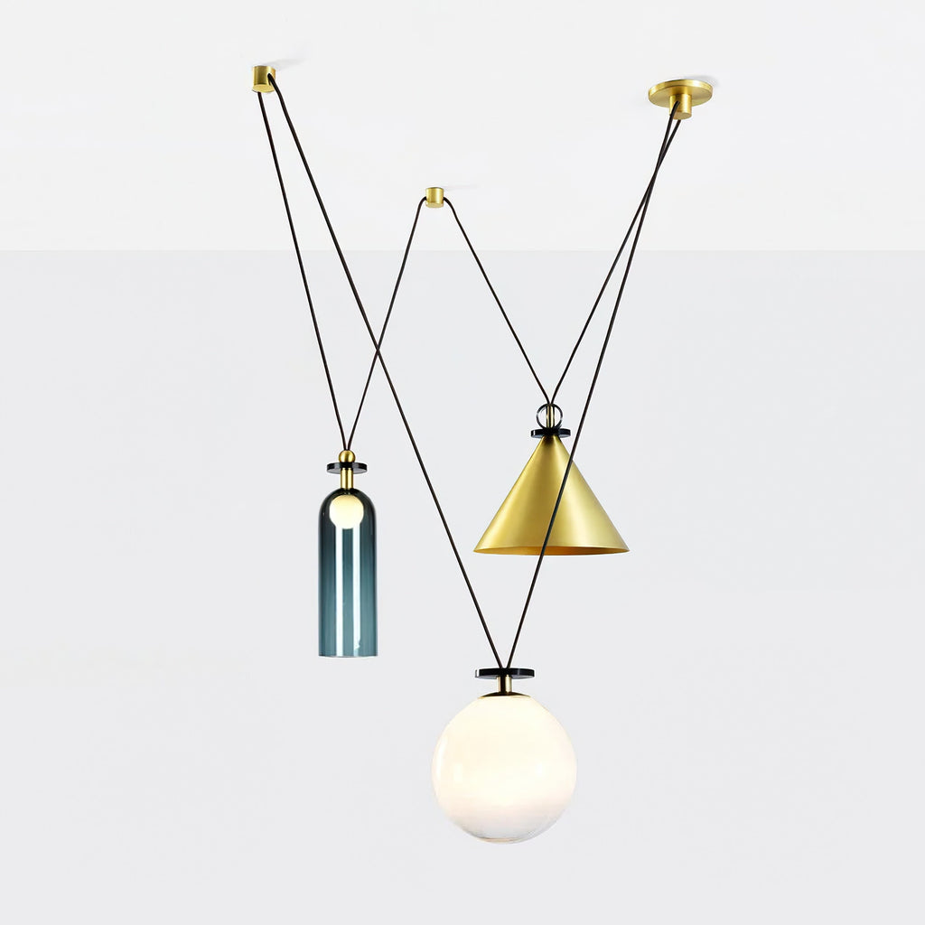 Moderne geometrische Pendelleuchte der Shape-Up-Serie