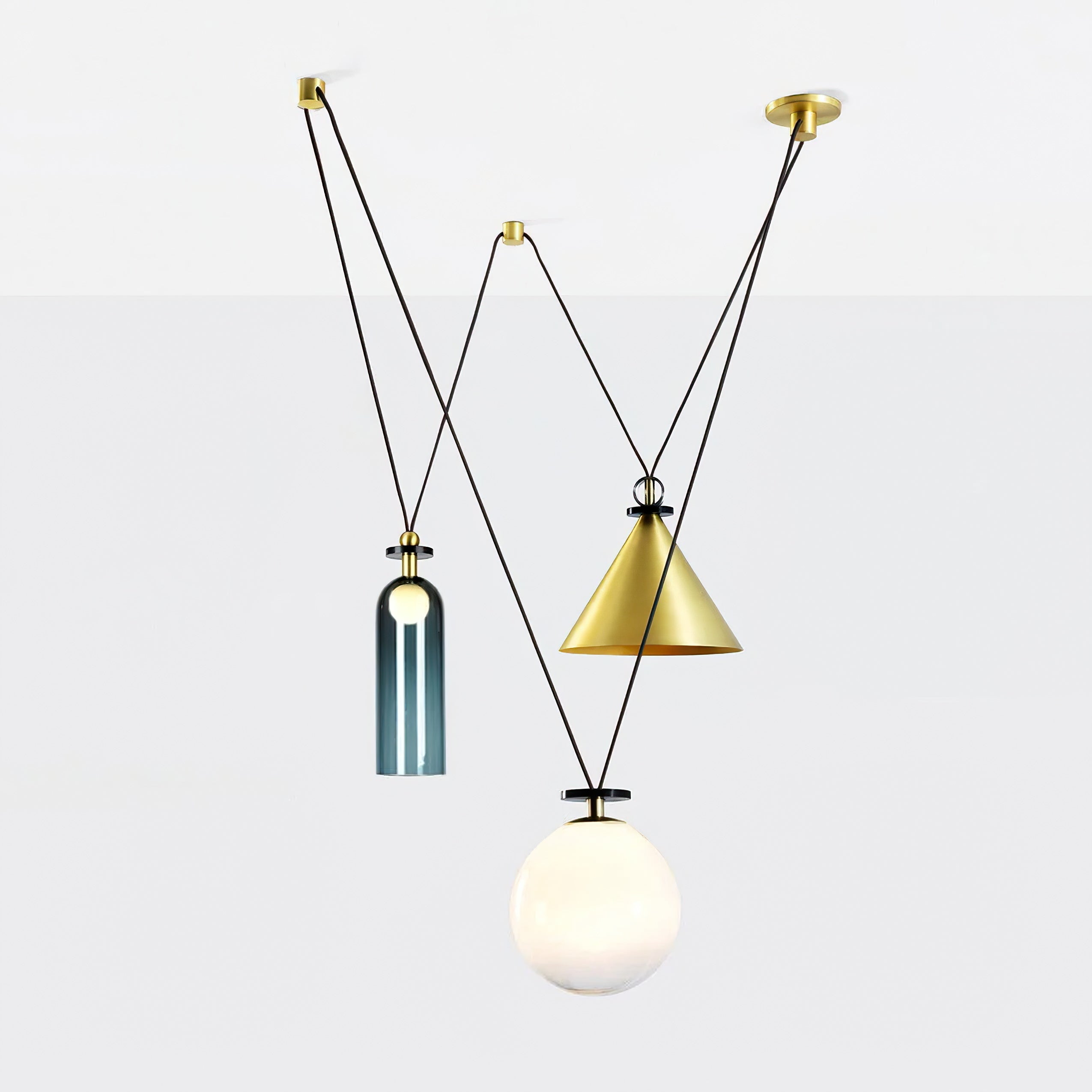 Moderne geometrische Pendelleuchte der Shape-Up-Serie