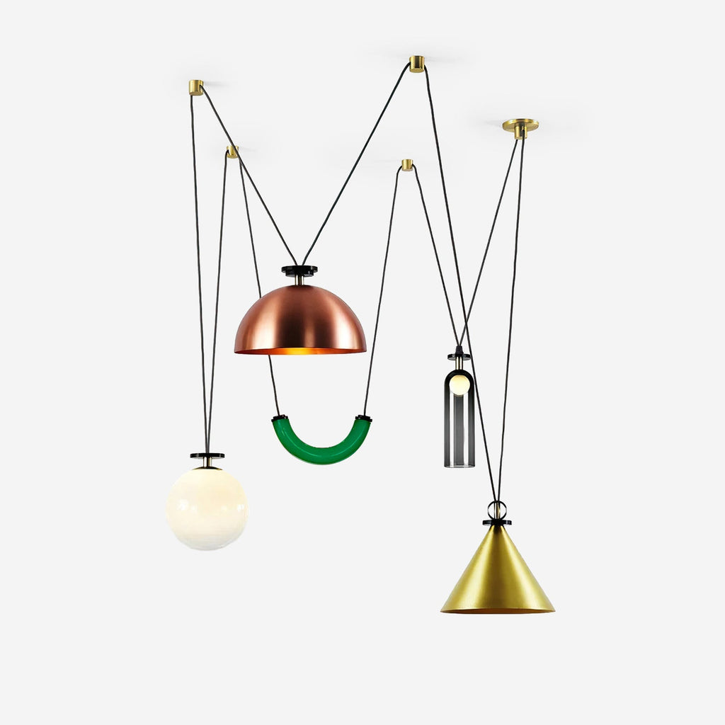 Moderne geometrische Pendelleuchte der Shape-Up-Serie