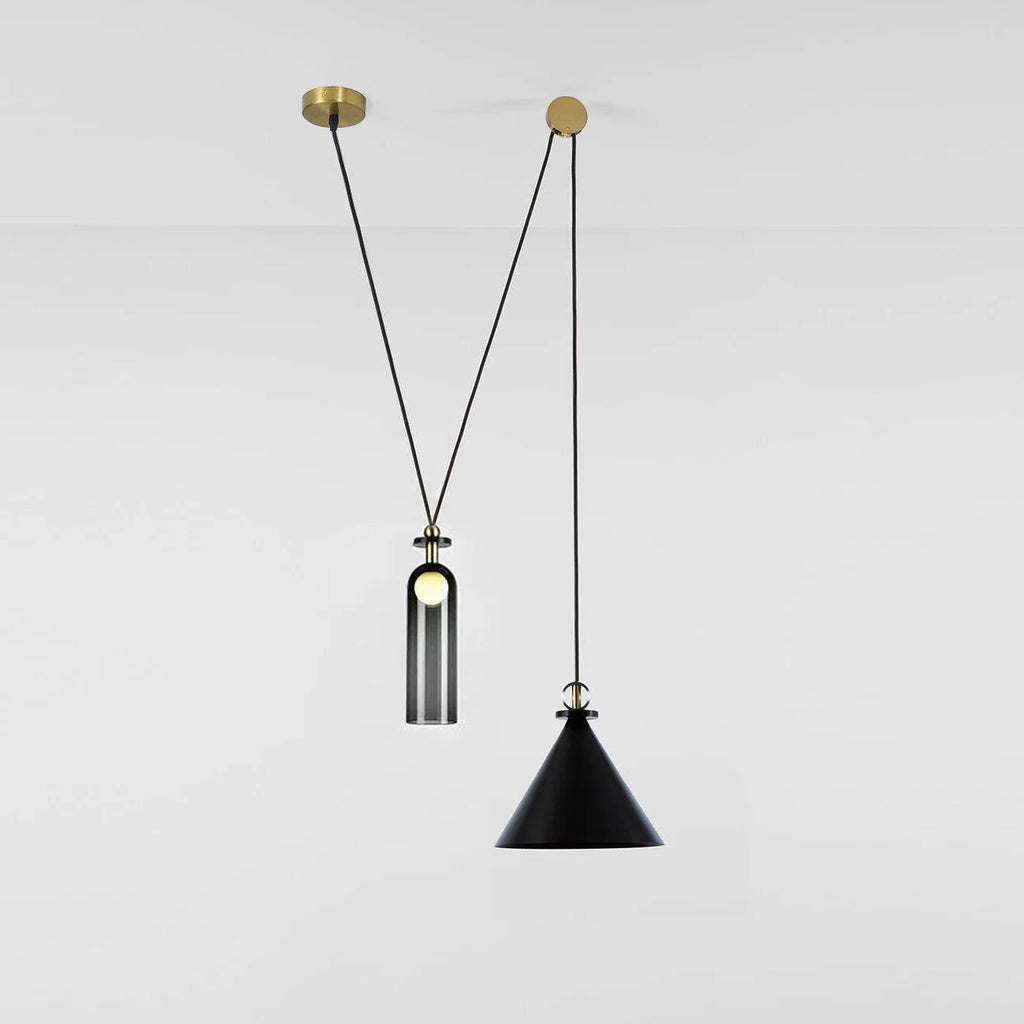 Moderne geometrische Pendelleuchte der Shape-Up-Serie