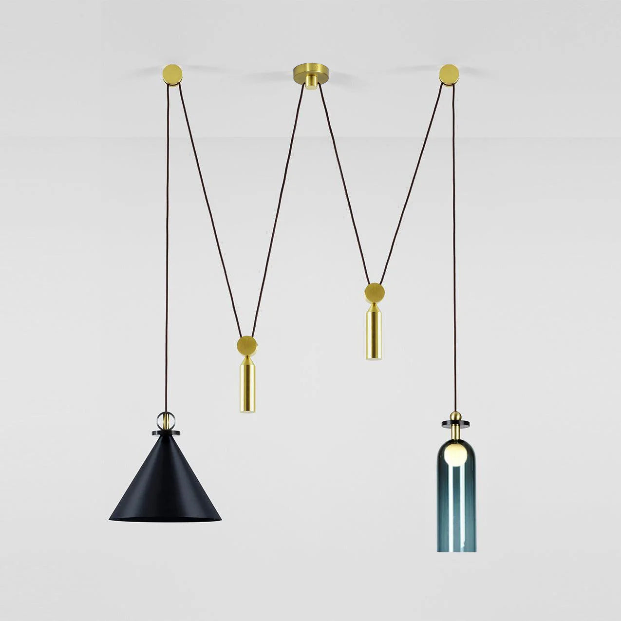 Moderne geometrische Pendelleuchte der Shape-Up-Serie