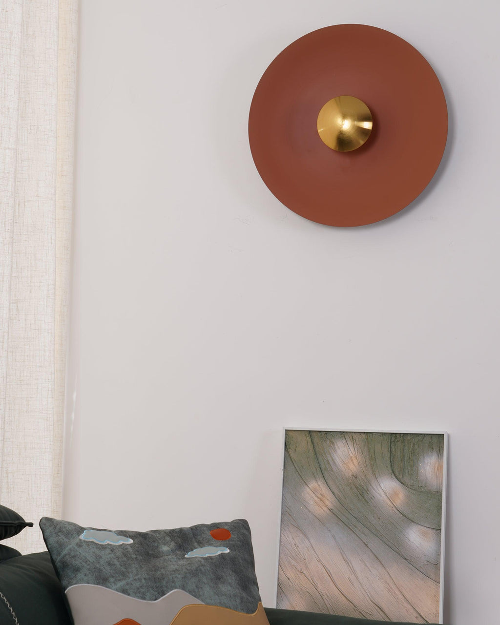 Nástěnné svítidlo Simplicity Glow — kruhové diskové svítidlo, přímé osvětlení bez oslnění