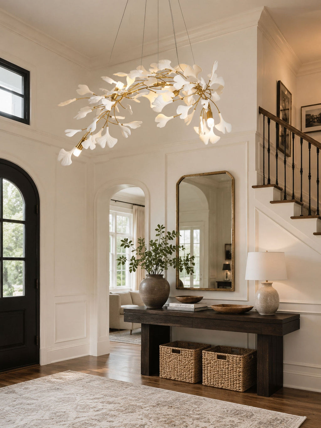 Lineare Pendelleuchte „Gingko Bloom“ – 39 Zoll, 6-flammig, oder 47 Zoll, 8-flammig