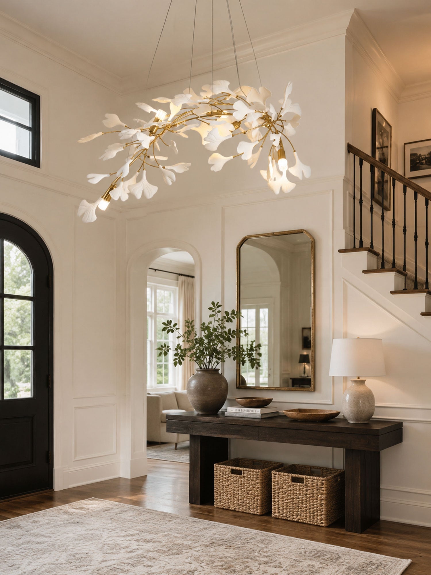 Lineare Pendelleuchte „Gingko Bloom“ – 39 Zoll, 6-flammig, oder 47 Zoll, 8-flammig