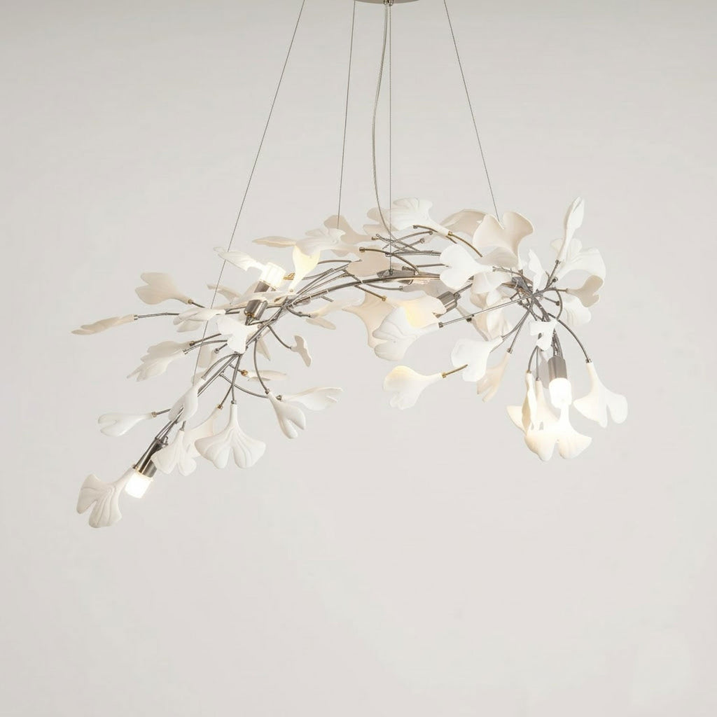 Lineare Pendelleuchte „Gingko Bloom“ – 39 Zoll, 6-flammig, oder 47 Zoll, 8-flammig