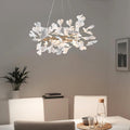 Lustre moderne Olivia - LED intégrée, finition dorée, corps en céramique