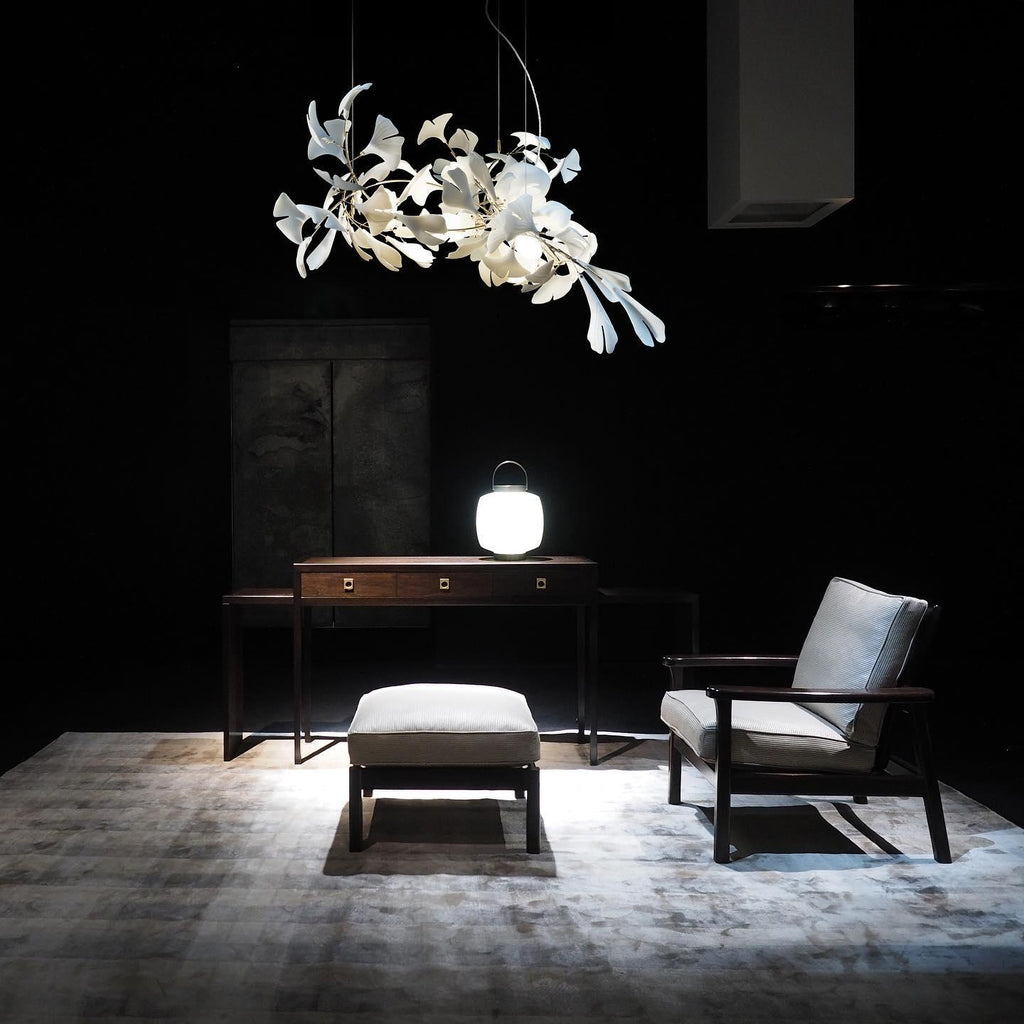 Lineare Pendelleuchte „Gingko Bloom“ – 39 Zoll, 6-flammig, oder 47 Zoll, 8-flammig