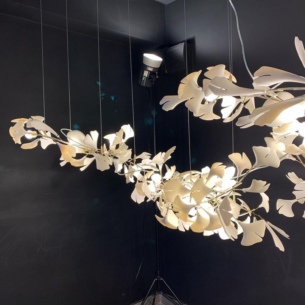 Lineare Pendelleuchte „Gingko Bloom“ – 39 Zoll, 6-flammig, oder 47 Zoll, 8-flammig
