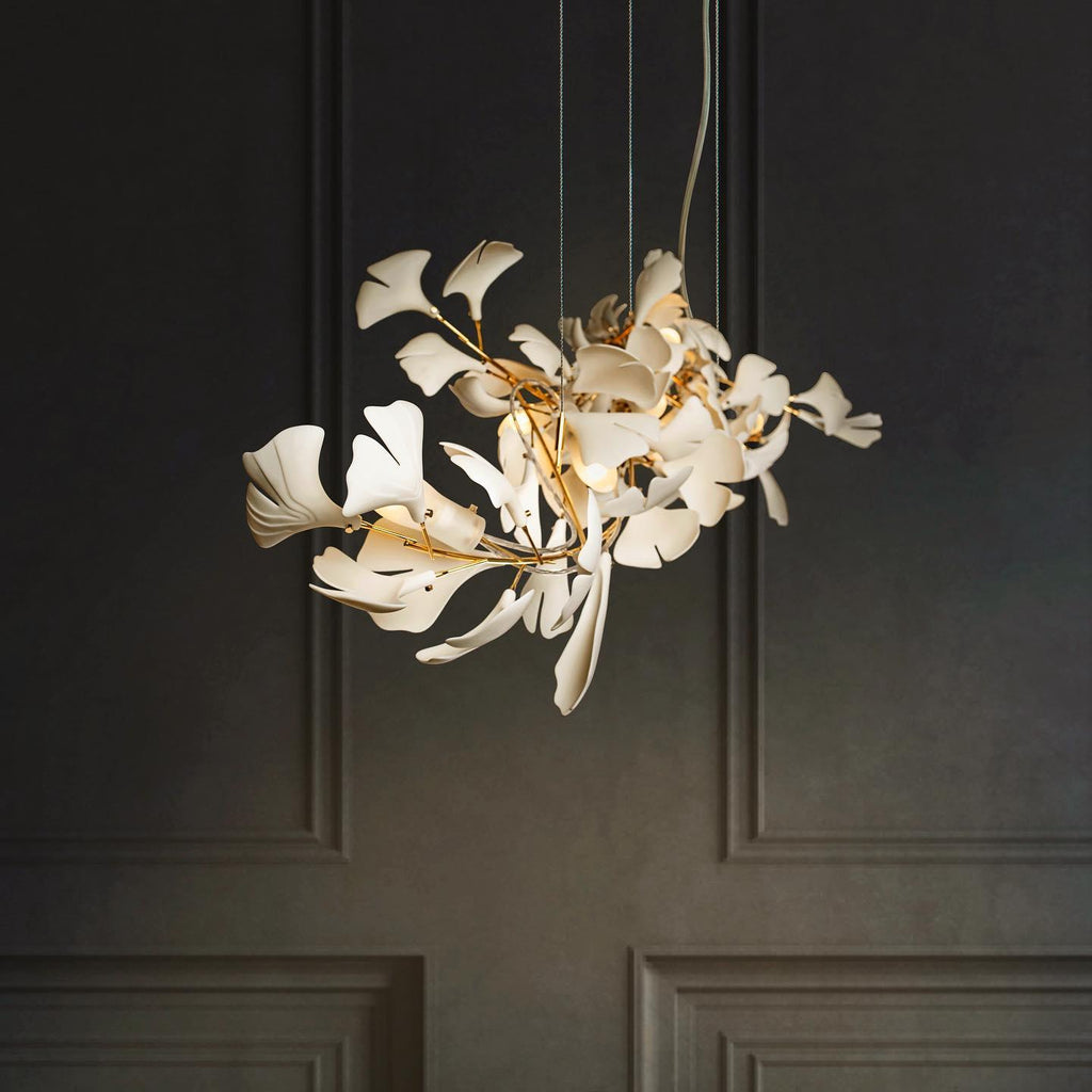 Lineare Pendelleuchte „Gingko Bloom“ – 39 Zoll, 6-flammig, oder 47 Zoll, 8-flammig