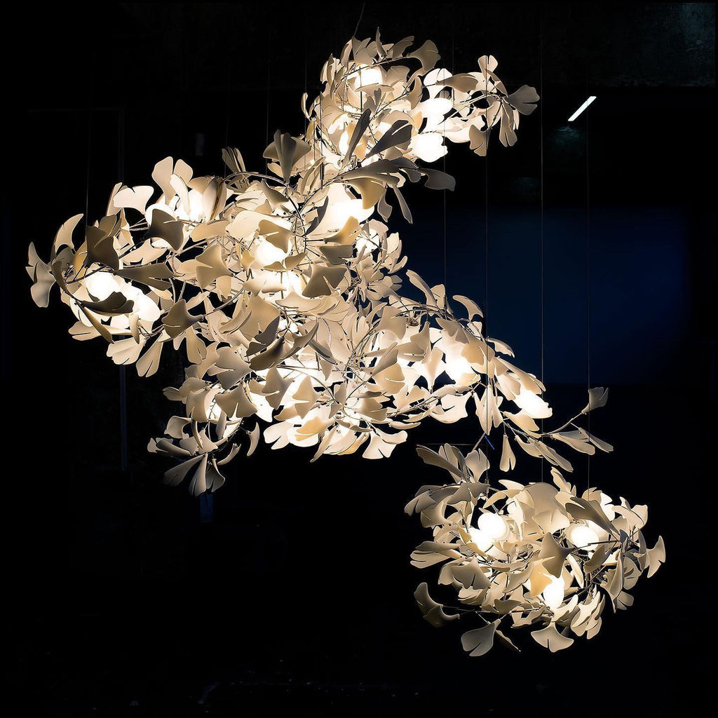 Lineare Pendelleuchte „Gingko Bloom“ – 39 Zoll, 6-flammig, oder 47 Zoll, 8-flammig