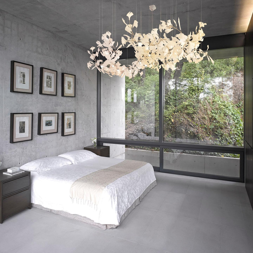 Lineare Pendelleuchte „Gingko Bloom“ – 39 Zoll, 6-flammig, oder 47 Zoll, 8-flammig