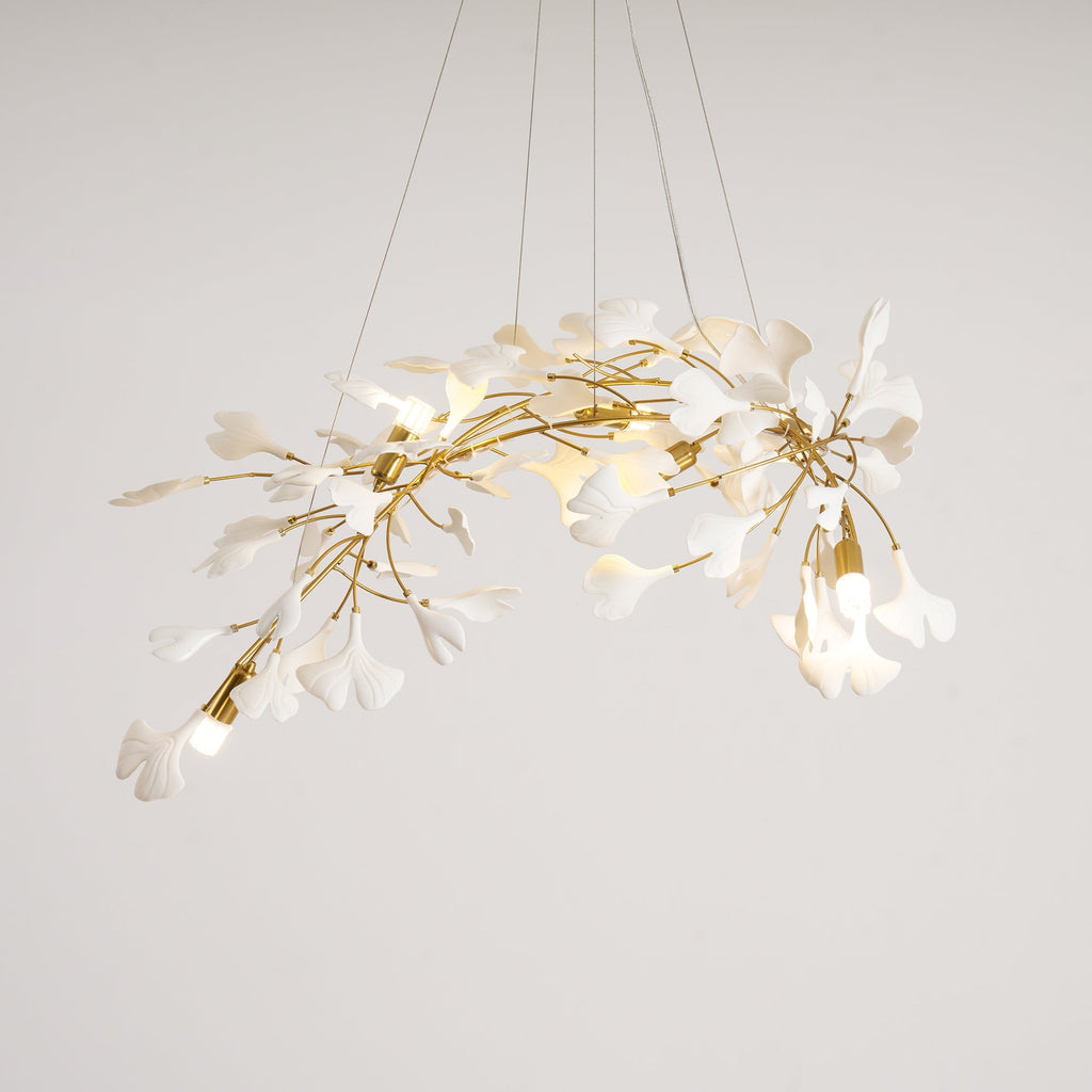 Lineare Pendelleuchte „Gingko Bloom“ – 39 Zoll, 6-flammig, oder 47 Zoll, 8-flammig