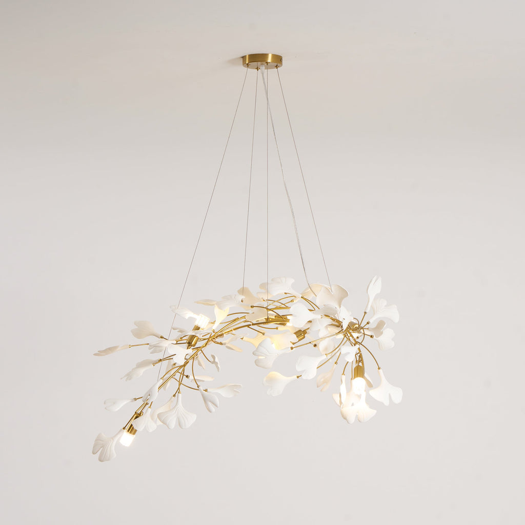 Lineare Pendelleuchte „Gingko Bloom“ – 39 Zoll, 6-flammig, oder 47 Zoll, 8-flammig