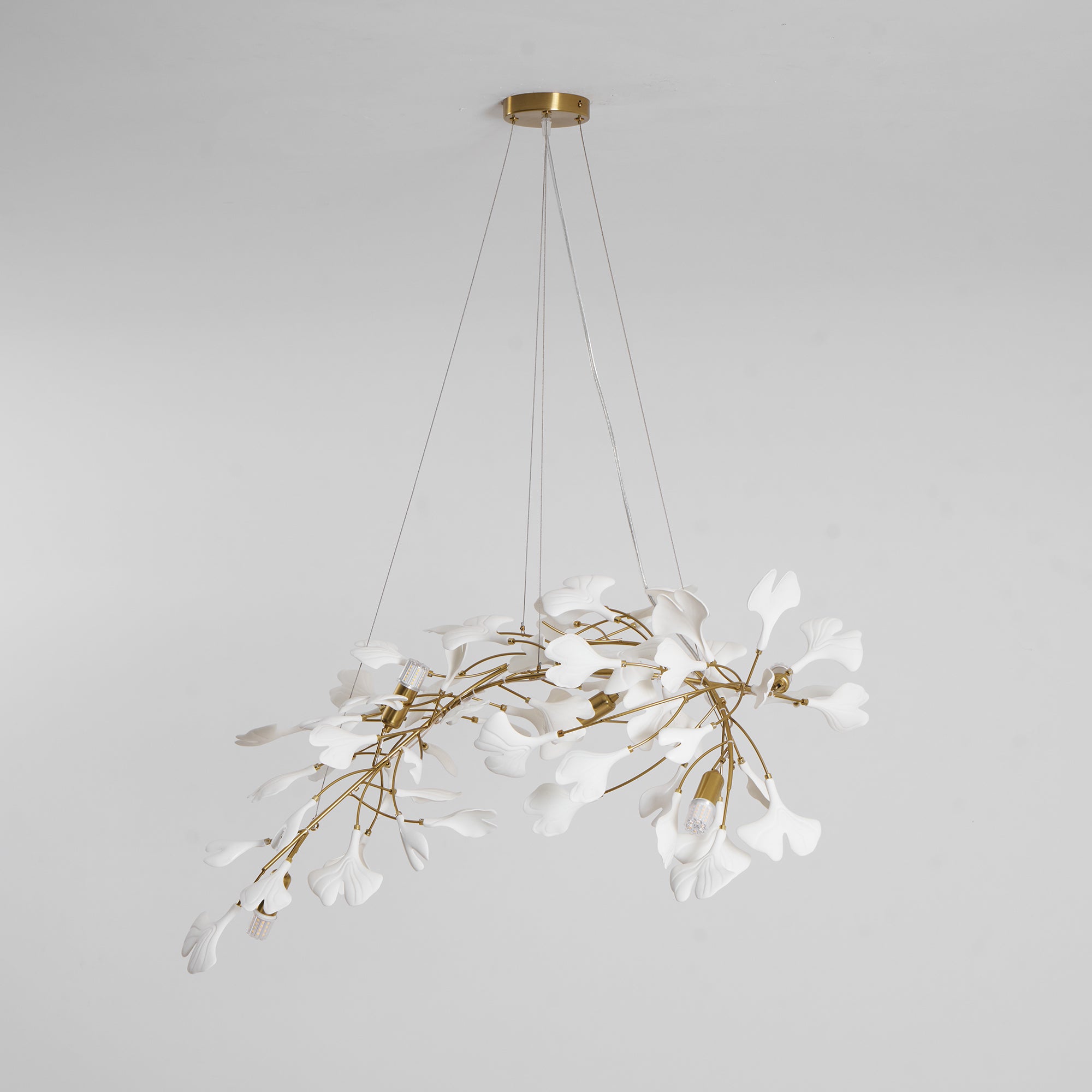 Lineare Pendelleuchte „Gingko Bloom“ – 39 Zoll, 6-flammig, oder 47 Zoll, 8-flammig