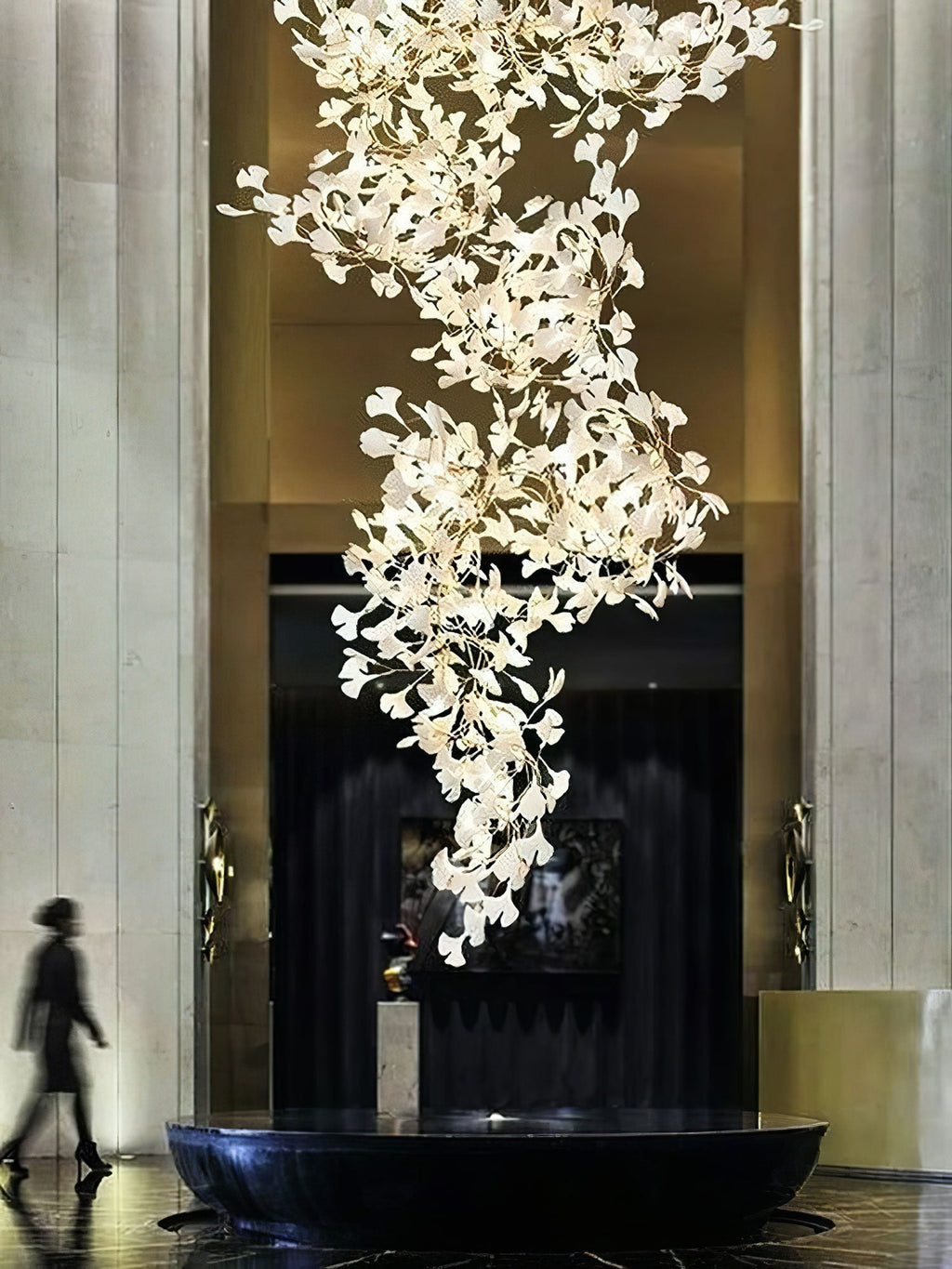 Candeeiro de teto Gingko Vortex — 4 opções de altura, forma espiral vertical