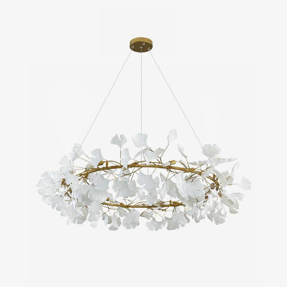 Korunový lustr Gingko — nízkoprofilové provedení 11.8″