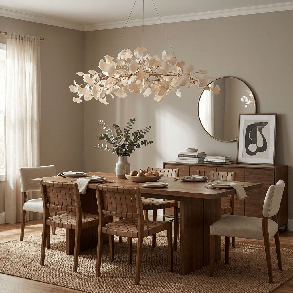 Gingko Plume Chandelier — Linear Suspension