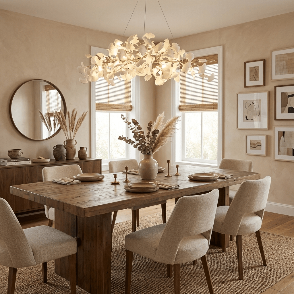 Gingko Plume Chandelier — Linear Suspension