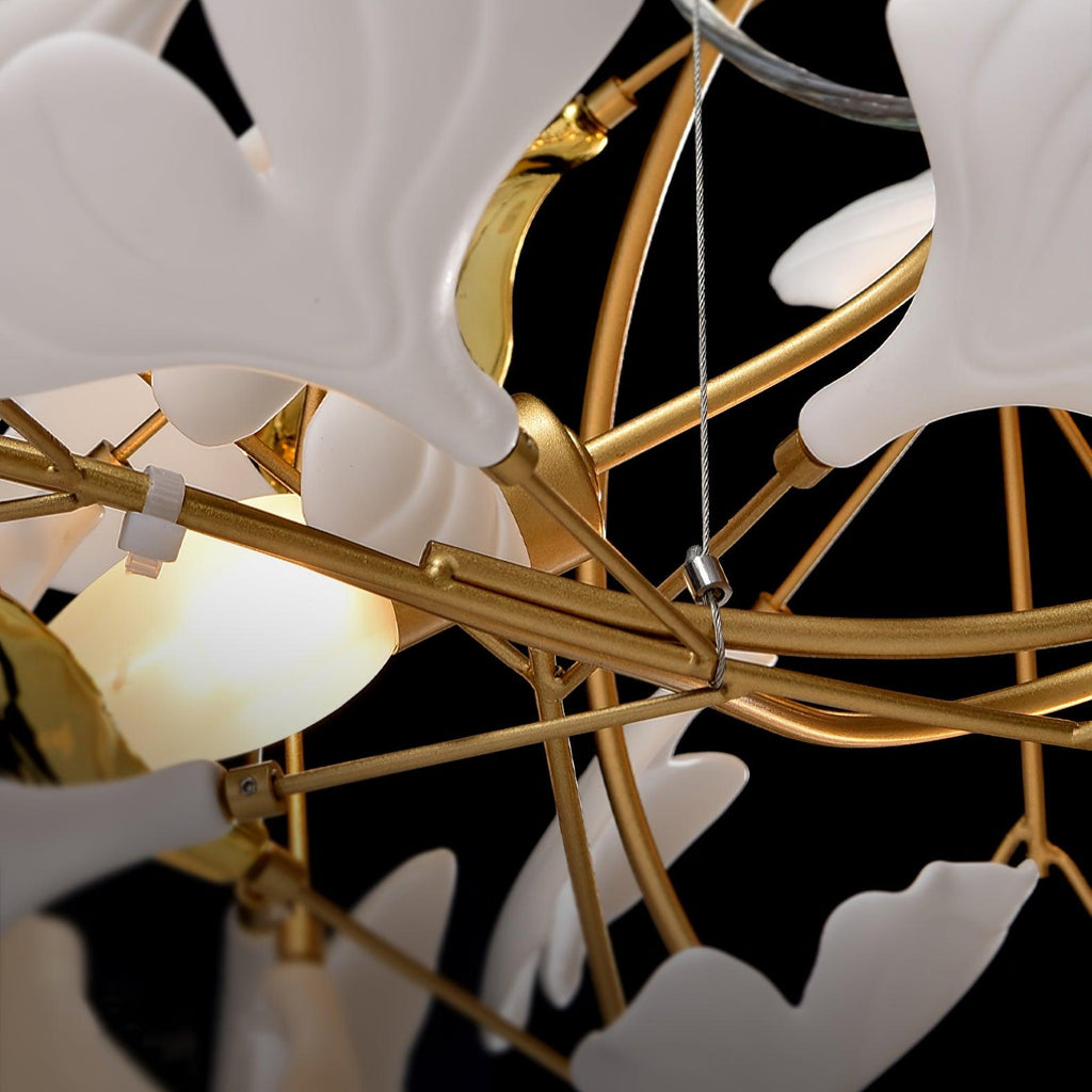 Gingko Plume Chandelier — Linear Suspension