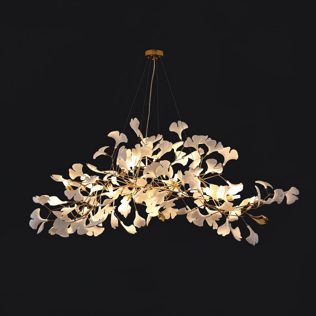 Gingko Plume Chandelier — Linear Suspension