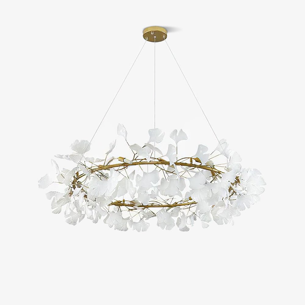 Korunový lustr Gingko — nízkoprofilové provedení 11.8″