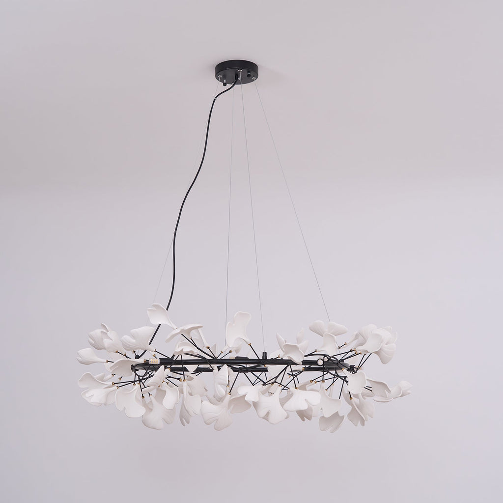 Korunový lustr Gingko — nízkoprofilové provedení 11.8″