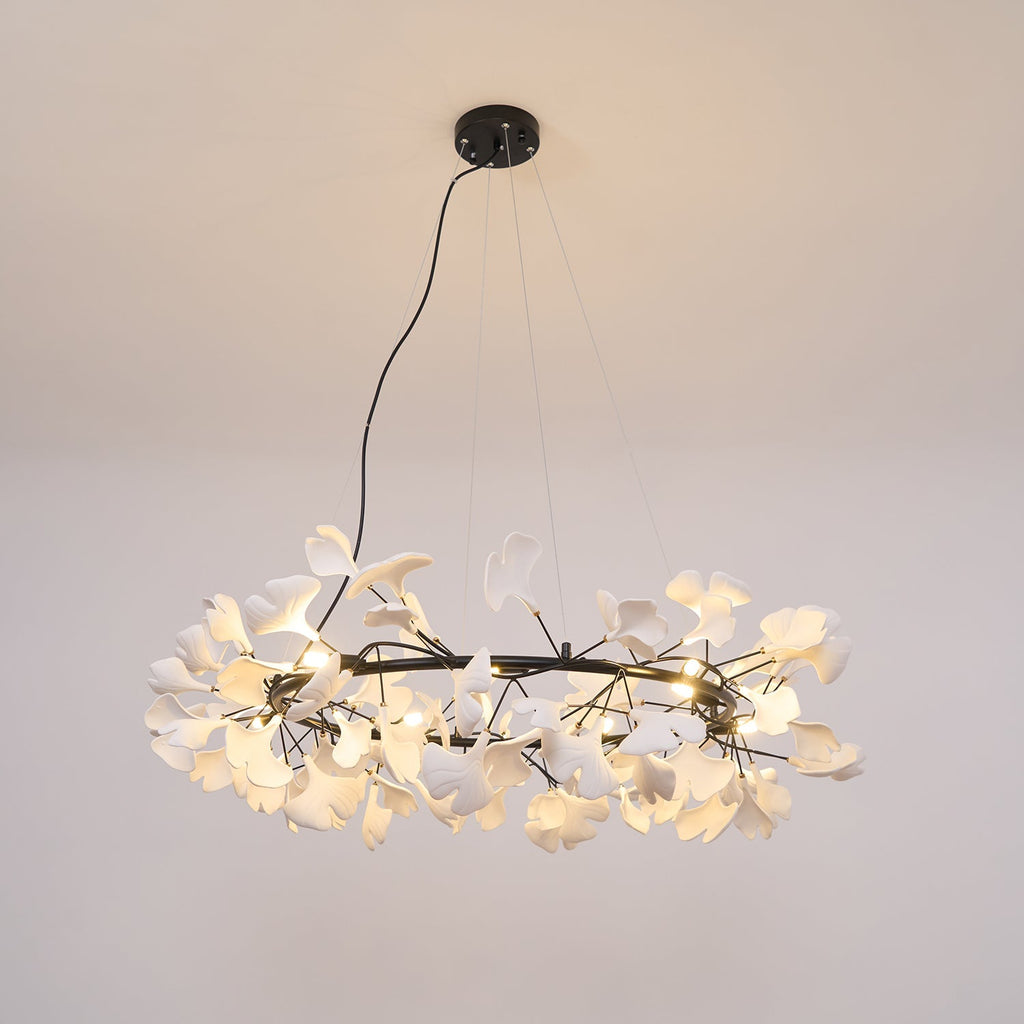 Korunový lustr Gingko — nízkoprofilové provedení 11.8″