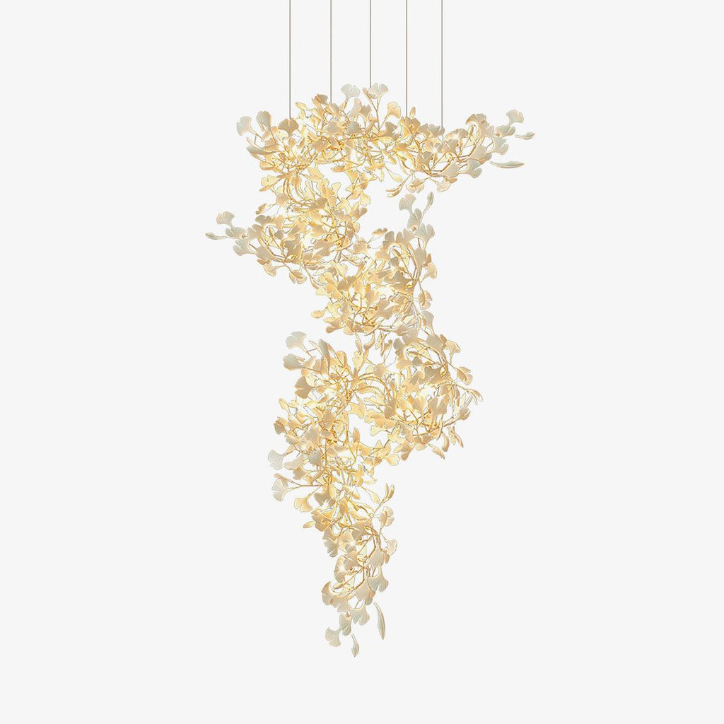 Candeeiro de teto Gingko Vortex — 4 opções de altura, forma espiral vertical