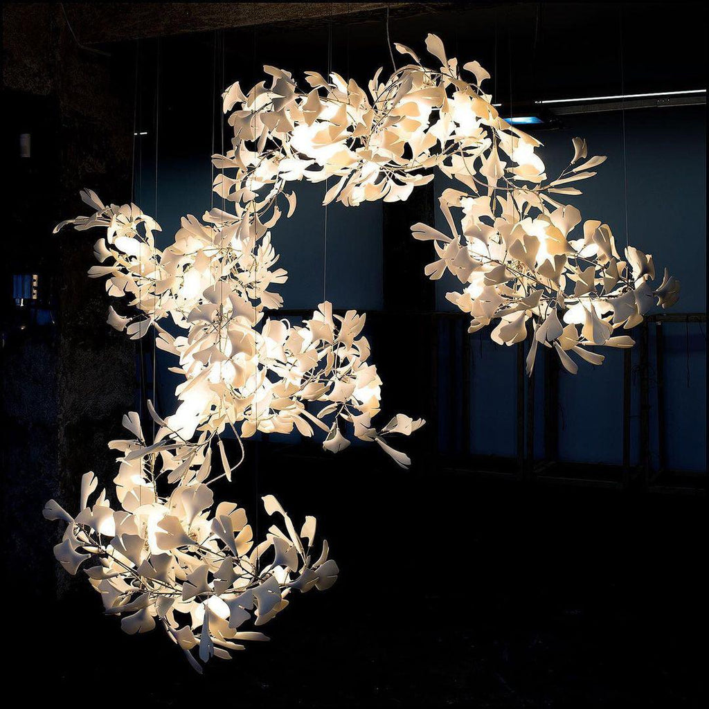 Candeeiro de teto Gingko Vortex — 4 opções de altura, forma espiral vertical