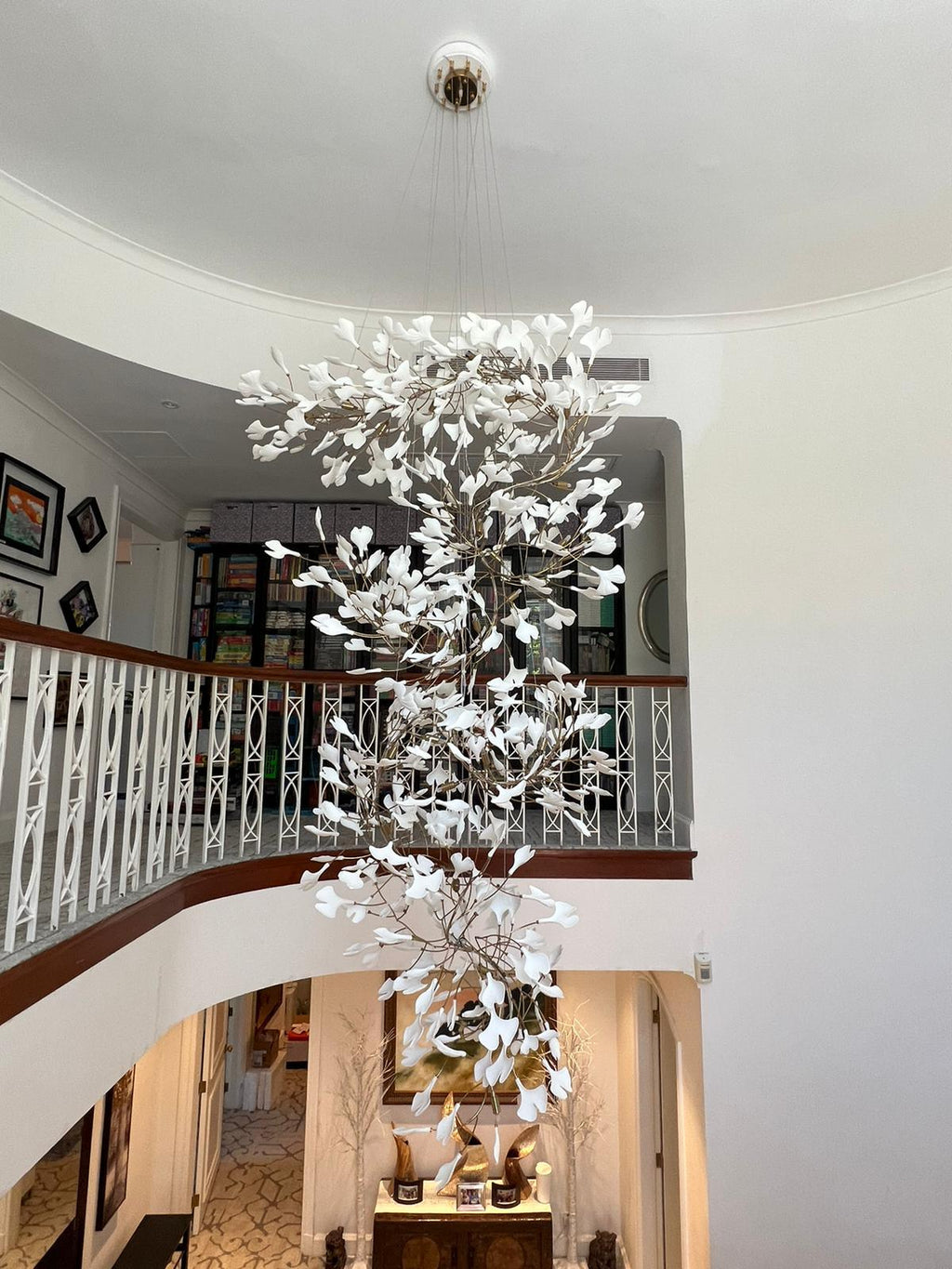 Candeeiro de teto Gingko Vortex — 4 opções de altura, forma espiral vertical