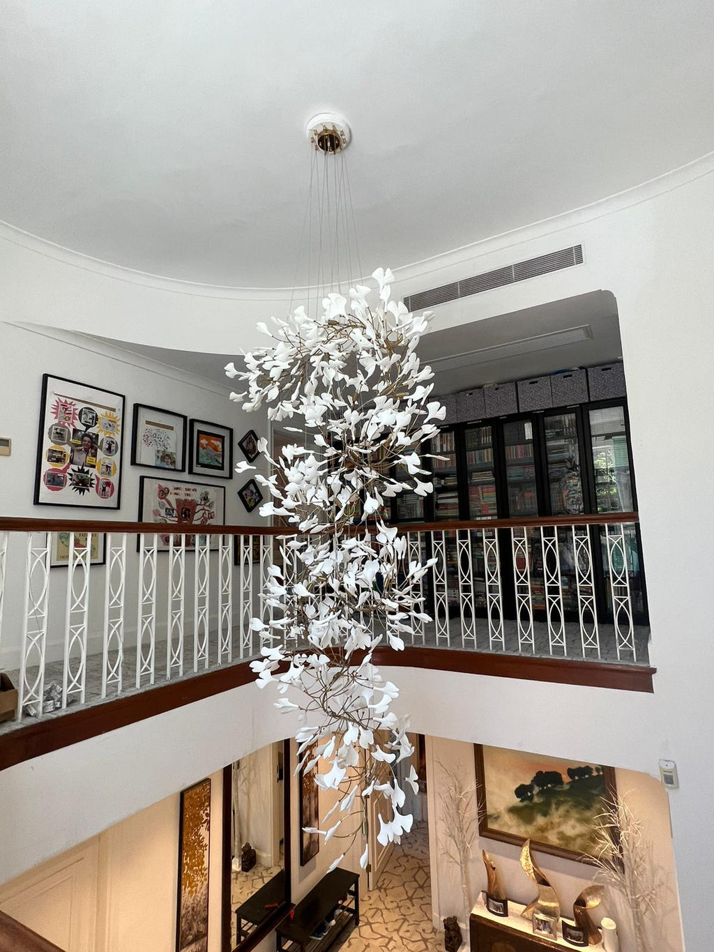 Candeeiro de teto Gingko Vortex — 4 opções de altura, forma espiral vertical
