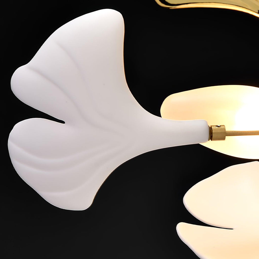 Horizon Bloom Gingko -kattokruunu — veistoksellinen kasviaiheinen kattovalaistus